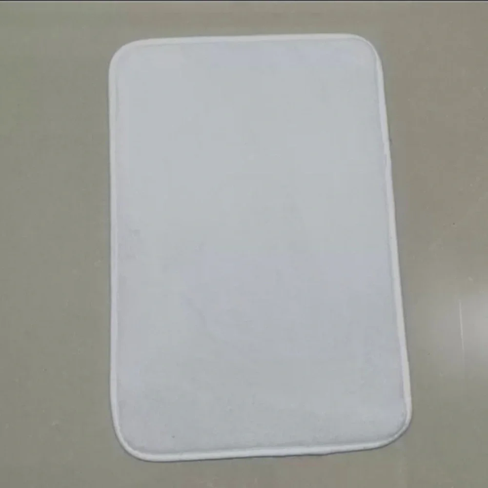 3Pcs Sublimation Bathroom Set: White Bath Mat Set